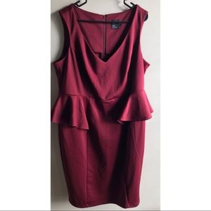 ASOS Curve Side Peplum Dress